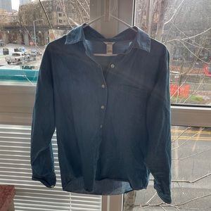 Forever 21 jean shirt blouse